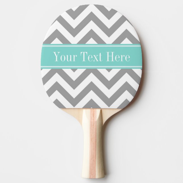 Raquette De Ping Pong Dk Gray White LG Chevron Turquoise (Devant)