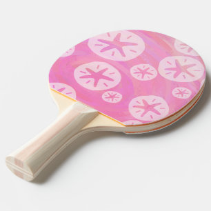 Raquette De Ping Pong Dollar de sable blanc et rose