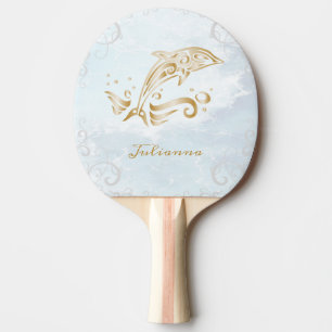 Raquette De Ping Pong Dolphin d'or Ping Paddle personnalisé