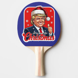 Raquette De Ping Pong Donald Trump Christmas Santa Claus Art