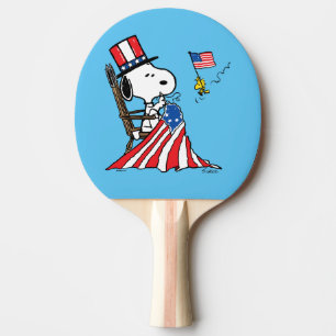 Raquette De Ping Pong Drapeau 4 juillet à coudre Snoopy