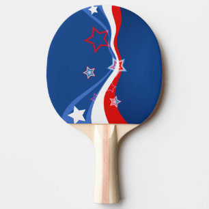 Raquette De Ping Pong drapeau américain Abstrait