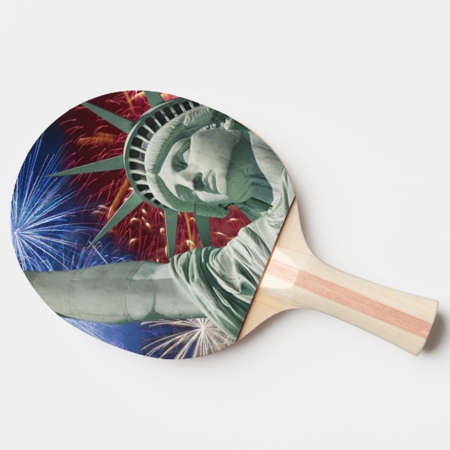 Raquette De Ping Pong drapeau américain Etats-Unis (Côté)