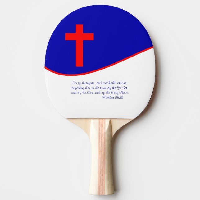 Raquette De Ping Pong Drapeau Chrisitan inspiré (Devant)
