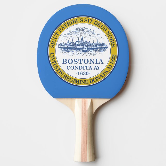 Raquette De Ping Pong Drapeau de Boston, Massachusetts Ping-Pong Paddle (Devant)