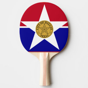 Raquette De Ping Pong Drapeau de Dallas, Texas Ping Pong Paddle