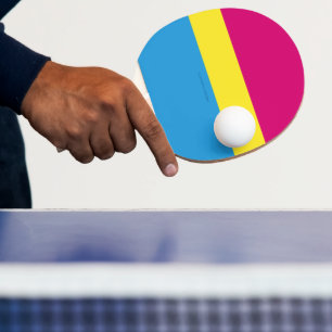 Raquette De Ping Pong Drapeau de fierté pansexuelle SlipperyJoe rose amb