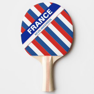 Raquette De Ping Pong Drapeau de France patriotique personnalisé