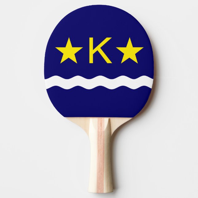 Raquette De Ping Pong Drapeau de Kinshasa, Congo Ping Pong Paddle (Devant)