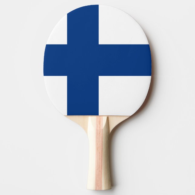 Raquette De Ping Pong Drapeau de la Finlande (Devant)