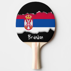 Raquette De Ping Pong Drapeau de la Serbie