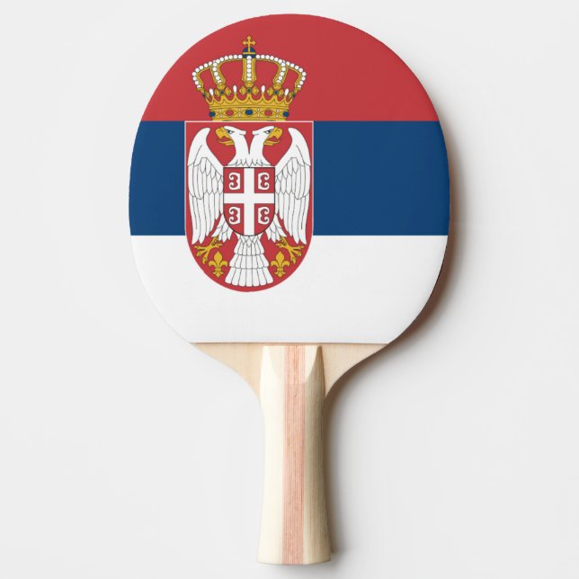 Raquette De Ping Pong Drapeau de l'État serbe (Devant)