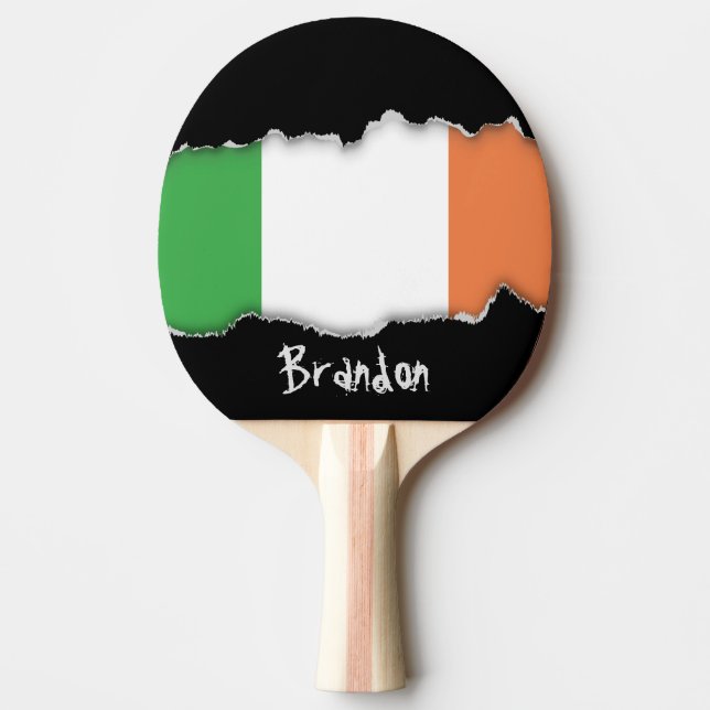 Raquette De Ping Pong Drapeau de l'Irlande (Devant)