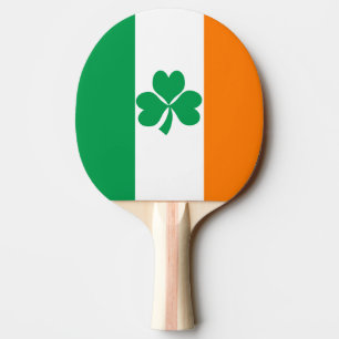 Raquette De Ping Pong Drapeau de l'Irlande Shamrock