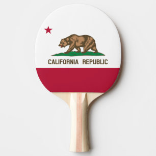 Raquette De Ping Pong Drapeau de l'ours de la République de Californie :
