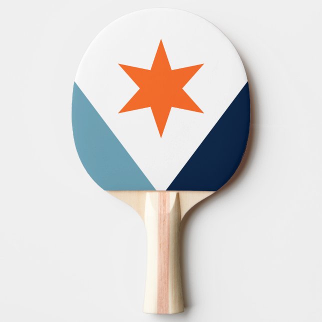 Raquette De Ping Pong Drapeau de Syracuse, New York (Devant)