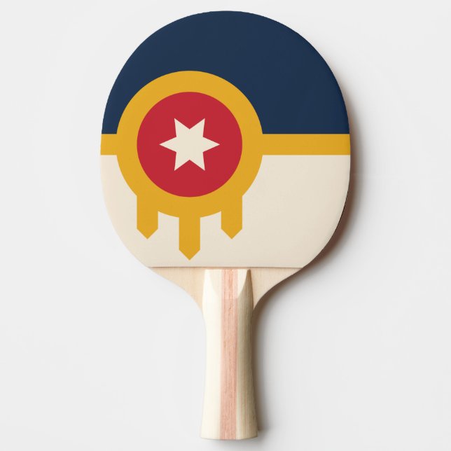 Raquette De Ping Pong Drapeau de Tulsa, Oklahoma (Devant)