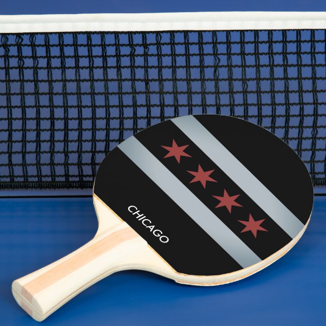 Raquette De Ping Pong Drapeau de ville de Chicago ping pong paddle (Insitu)