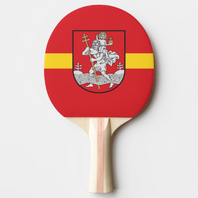 Raquette De Ping Pong Drapeau de Vilnius, Lituanie Ping-Pong Paddle (Devant)