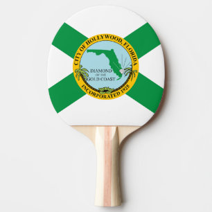 Raquette De Ping Pong Drapeau d'Hollywood, Floride