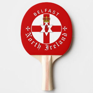 Raquette De Ping Pong Drapeau d'Irlande du Nord, Belfast, Ulster