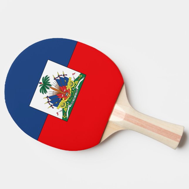 Raquette De Ping Pong Drapeau du Haïti (Côté)
