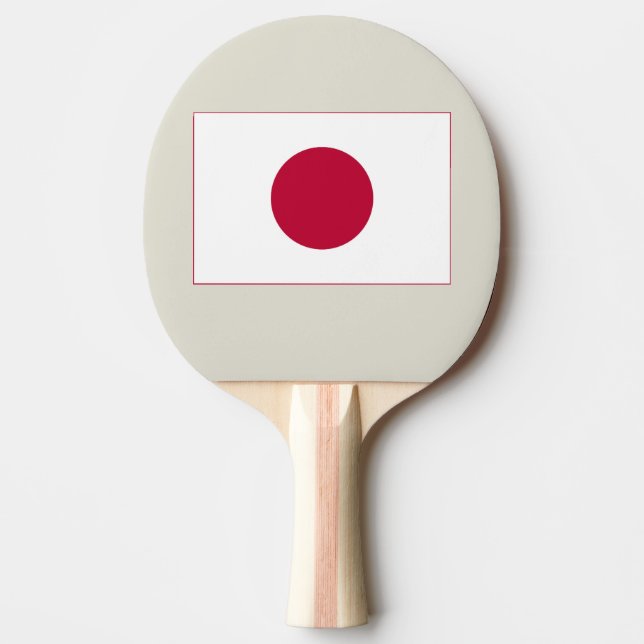 Raquette De Ping Pong Drapeau du Japon : Hinomaru, Nisshōki, Red Rising  (Devant)