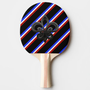 Raquette De Ping Pong Drapeau français de rayures