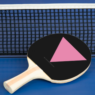 Raquette De Ping Pong Drapeau triangle rose de SlipperyJoe's symbole ros