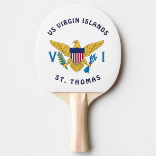 Raquette De Ping Pong Drapeau USVI des îles Vierges américaines Tropical