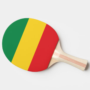 Raquette De Ping Pong Drapeau vert, jaune et rouge
