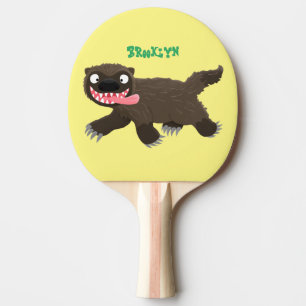 Raquette De Ping Pong Drôle animal avide de carcajou