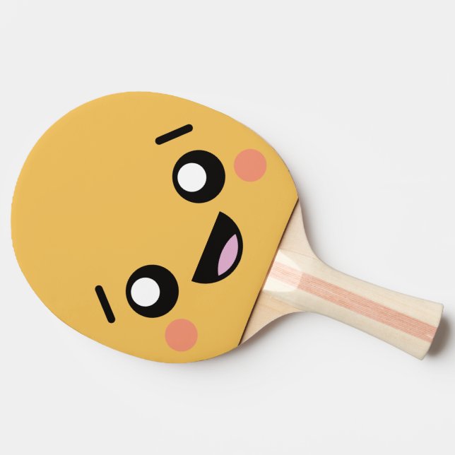 Raquette De Ping Pong Drôle. Emoji. Émoticône. (Côté)