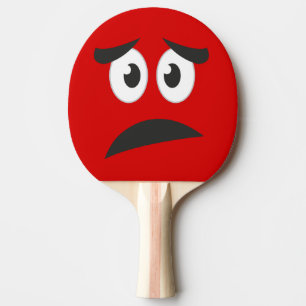 Raquette De Ping Pong Drôle Épinglé Nouveauté Visage