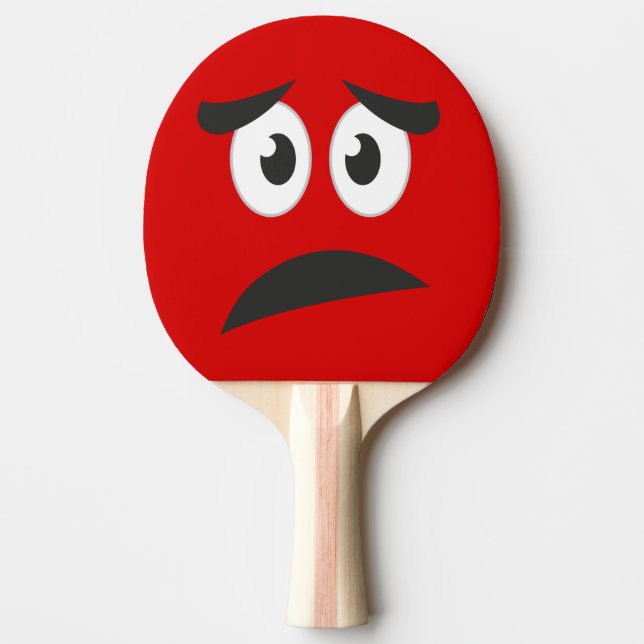 Raquette De Ping Pong Drôle Épinglé Nouveauté Visage (Devant)
