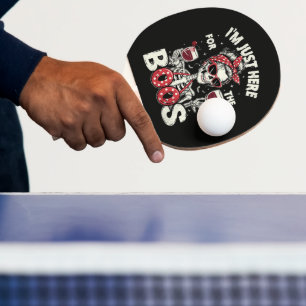Raquette De Ping Pong Drôle je suis juste ici pour les fantômes squelet