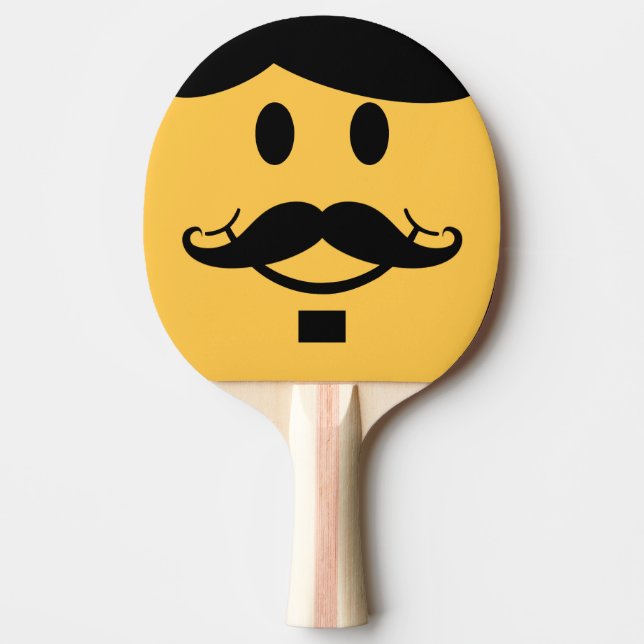 Raquette De Ping Pong Drôle Moustache Ping Pong Bat (Devant)