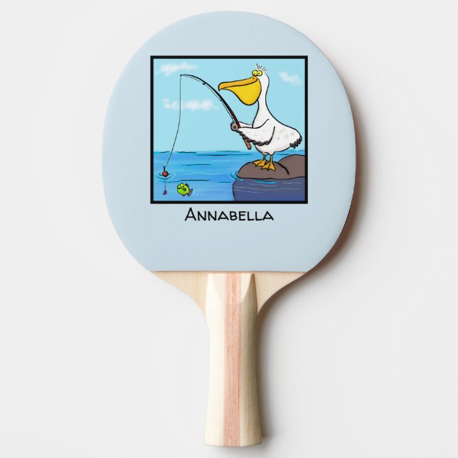 Raquette De Ping Pong Drôle pélican de pêche (Devant)