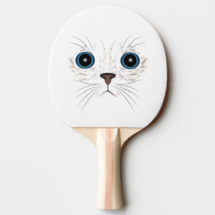 Raquette De Ping Pong Drôle visage kitty