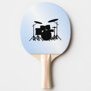 Raquette De Ping Pong Drum Music Design Blue