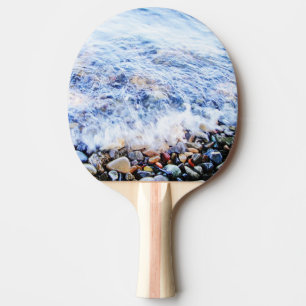 Raquette De Ping Pong Eau bleue et pierres colorées