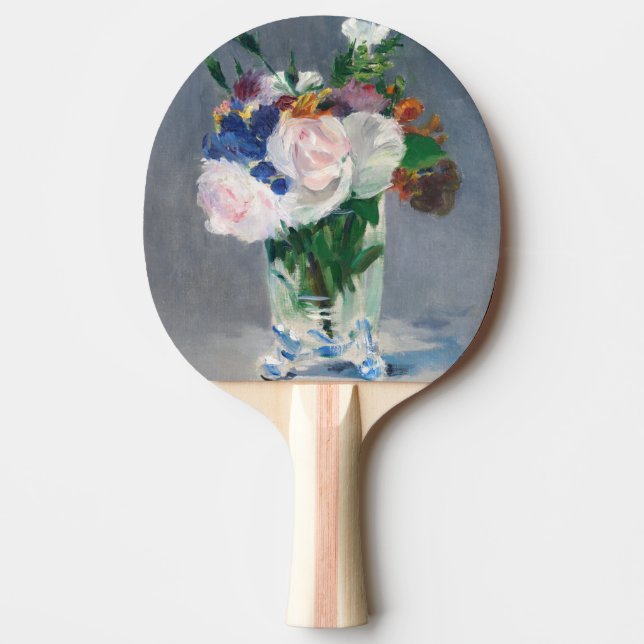 Raquette De Ping Pong Edouard Manet - Fleurs dans un Vase de Cristal (Devant)