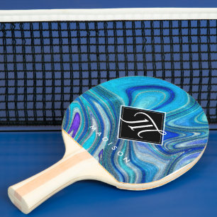 Raquette De Ping Pong Elégant Aquamarine Paua Rainbow Shell inspiré