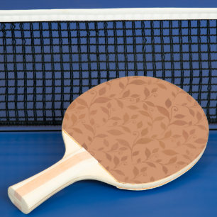 Raquette De Ping Pong Élégant Brown Abstrait Feuilles d'automne Motif