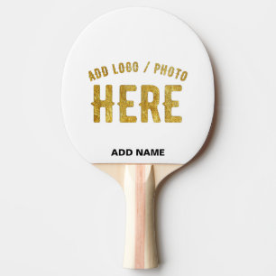 RAQUETTE DE PING PONG ÉLÉGANT MODERNE PERSONNALISABLE BLANC MARQUE VERIF
