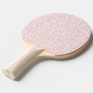 Raquette De Ping Pong Élégant Rose Parties scintillant d'or Leopard Po