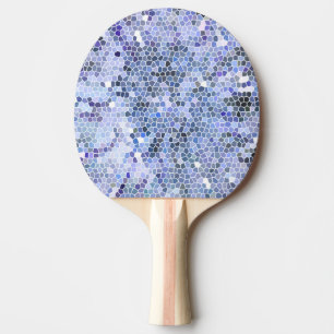 Raquette De Ping Pong Elégante mosaïque bleue glace