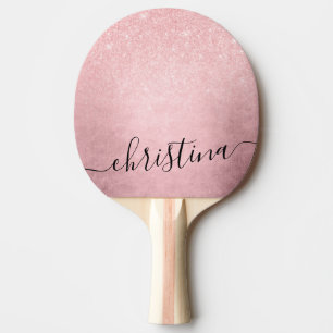Raquette De Ping Pong Elégante pente rose rose rose rose parties scintil