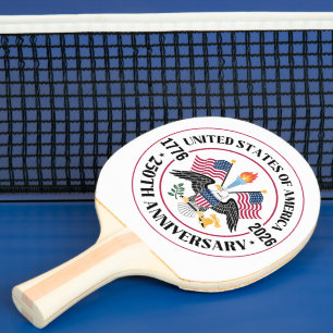 Raquette De Ping Pong Emblème de l'aigle patriotique pour le 250e annive