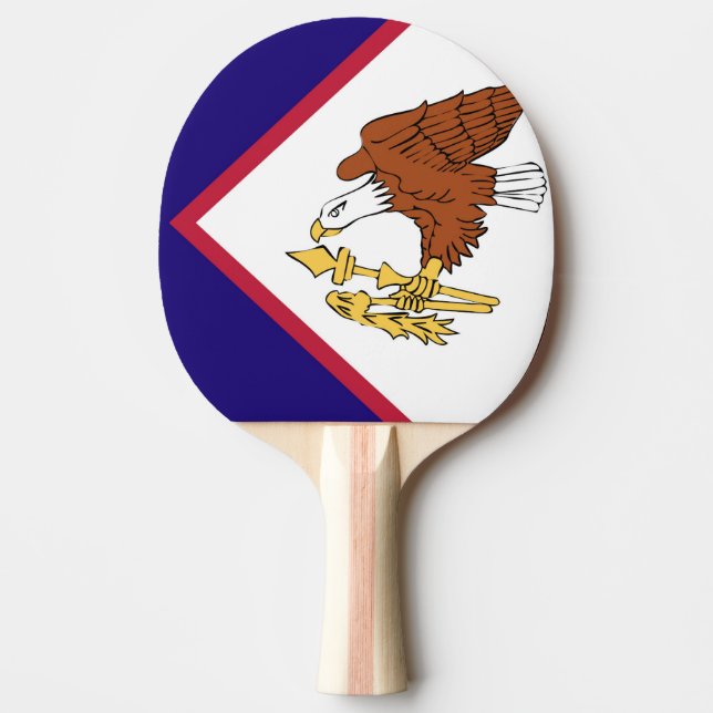 Raquette De Ping Pong Emblème du drapeau des Samoa américaines (Devant)